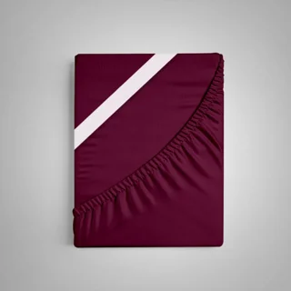 ملحفه تک رنگ زرشکی یکنفره 200*120 (گارانتی تعویض 14 ماهه)